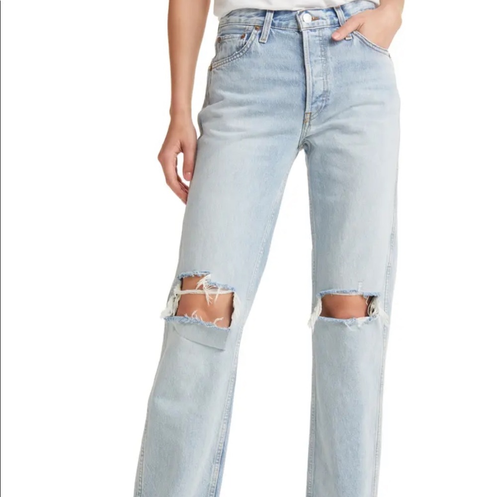 '90s High Waist Loose Jeans